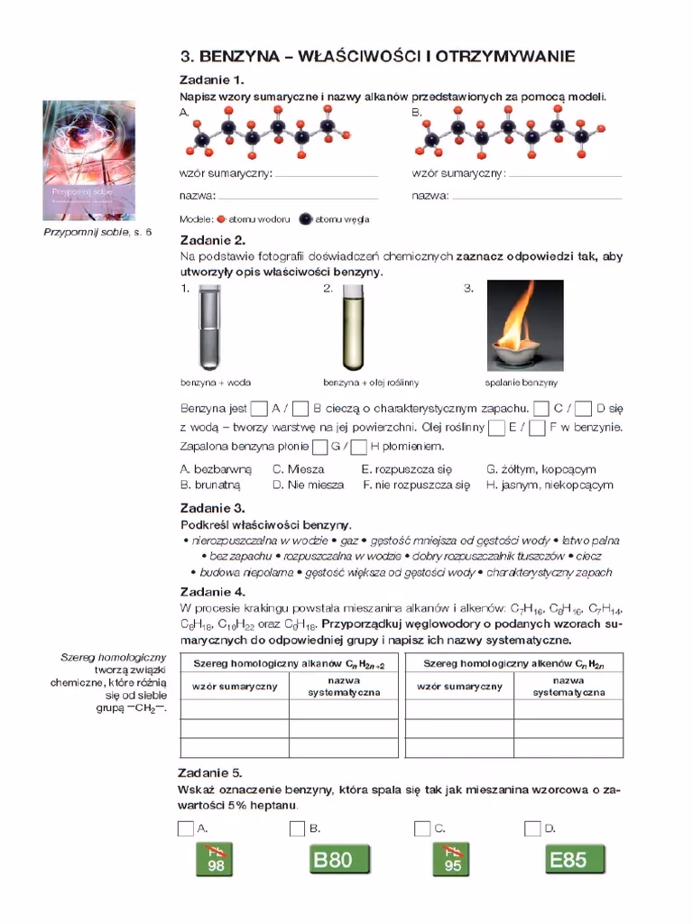 Jakie są właściwości benzyny?