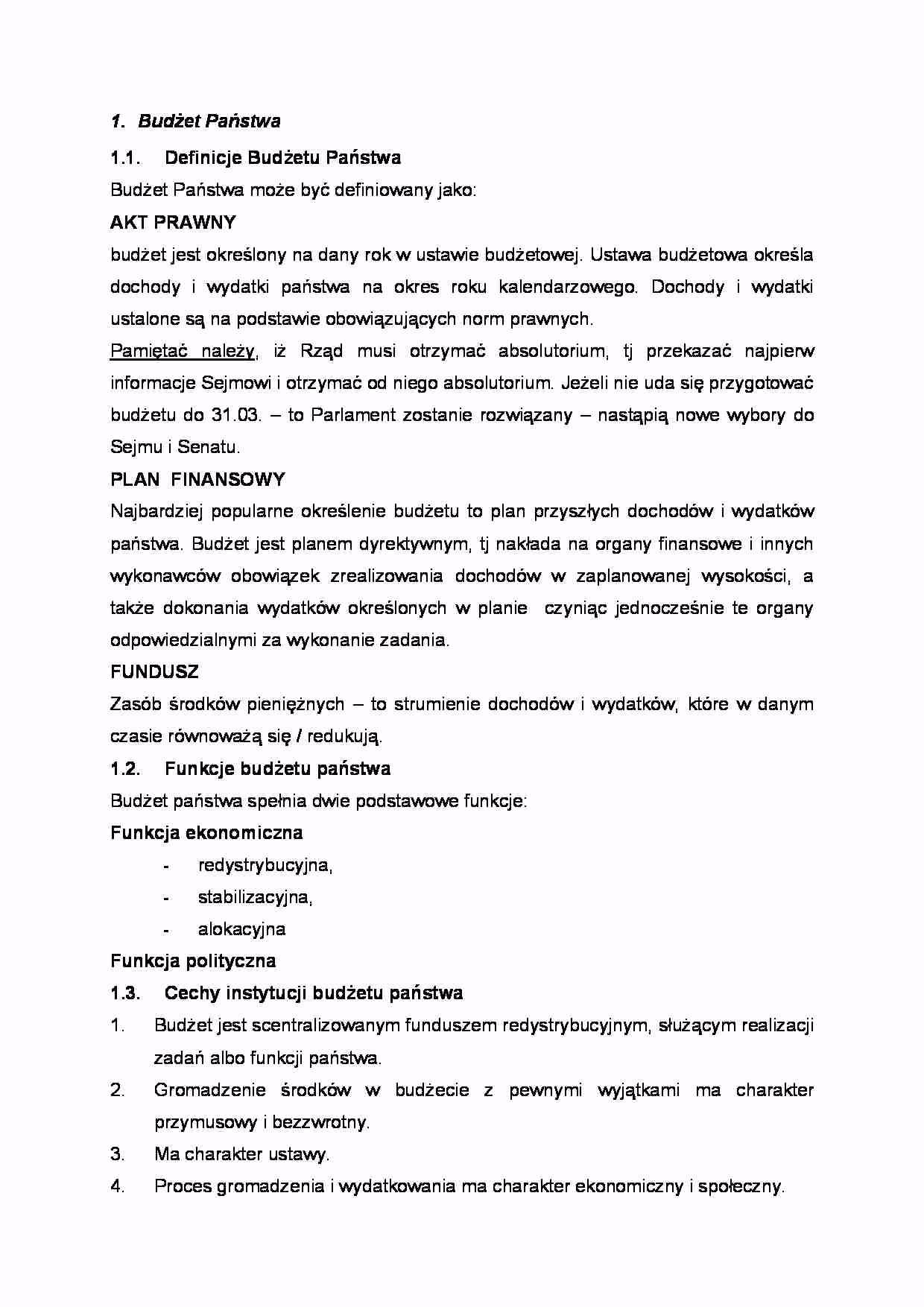 Co to jest budżet państwa?