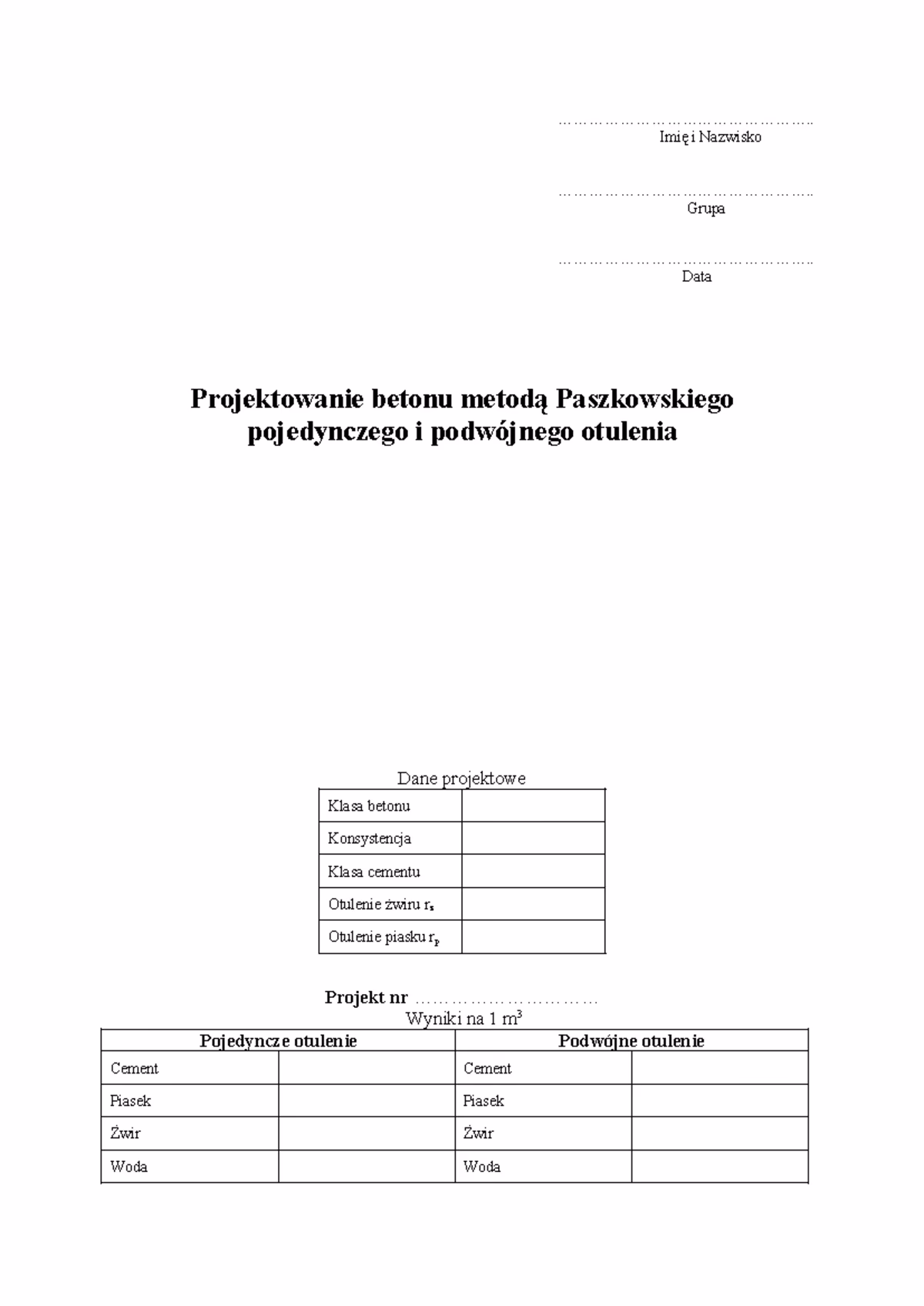Jakie są dwa podstawowe testy cementu?