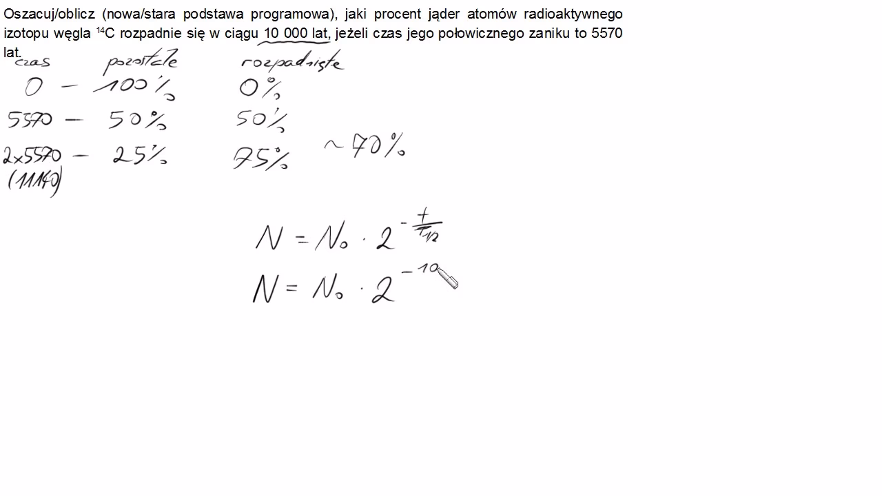 Jak obliczyć czas połowicznego rozpadu?