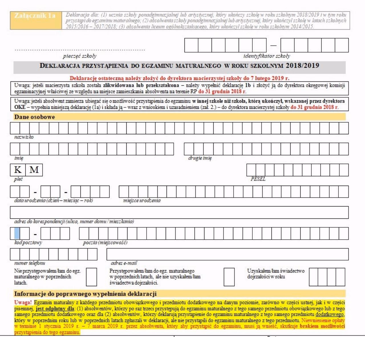 Jak zapisać się na maturę jako absolwent 2025?