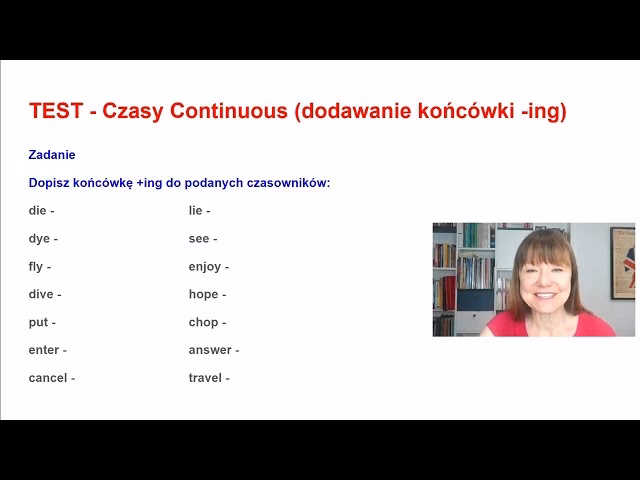Kiedy dodaje się koncowkę ing?