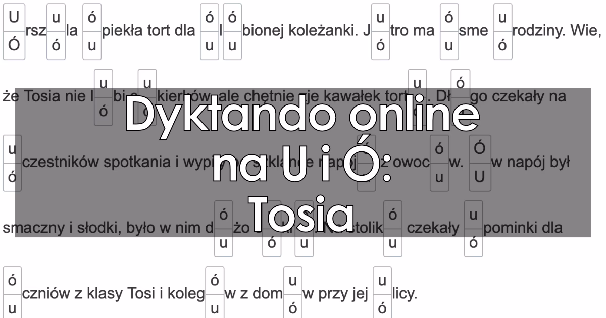 Jakie są słowa do dyktanda dla uczniów?