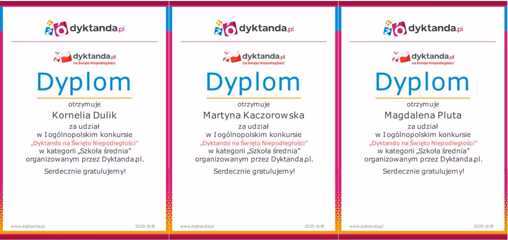 Od której klasy jest dyktando?