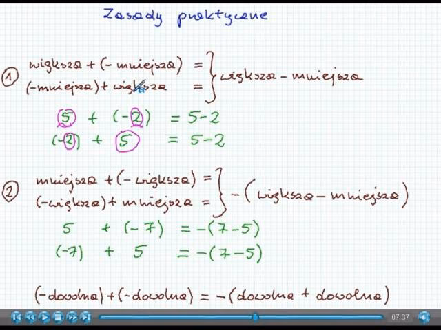 Co zrobić z ułamkami ujemnymi?