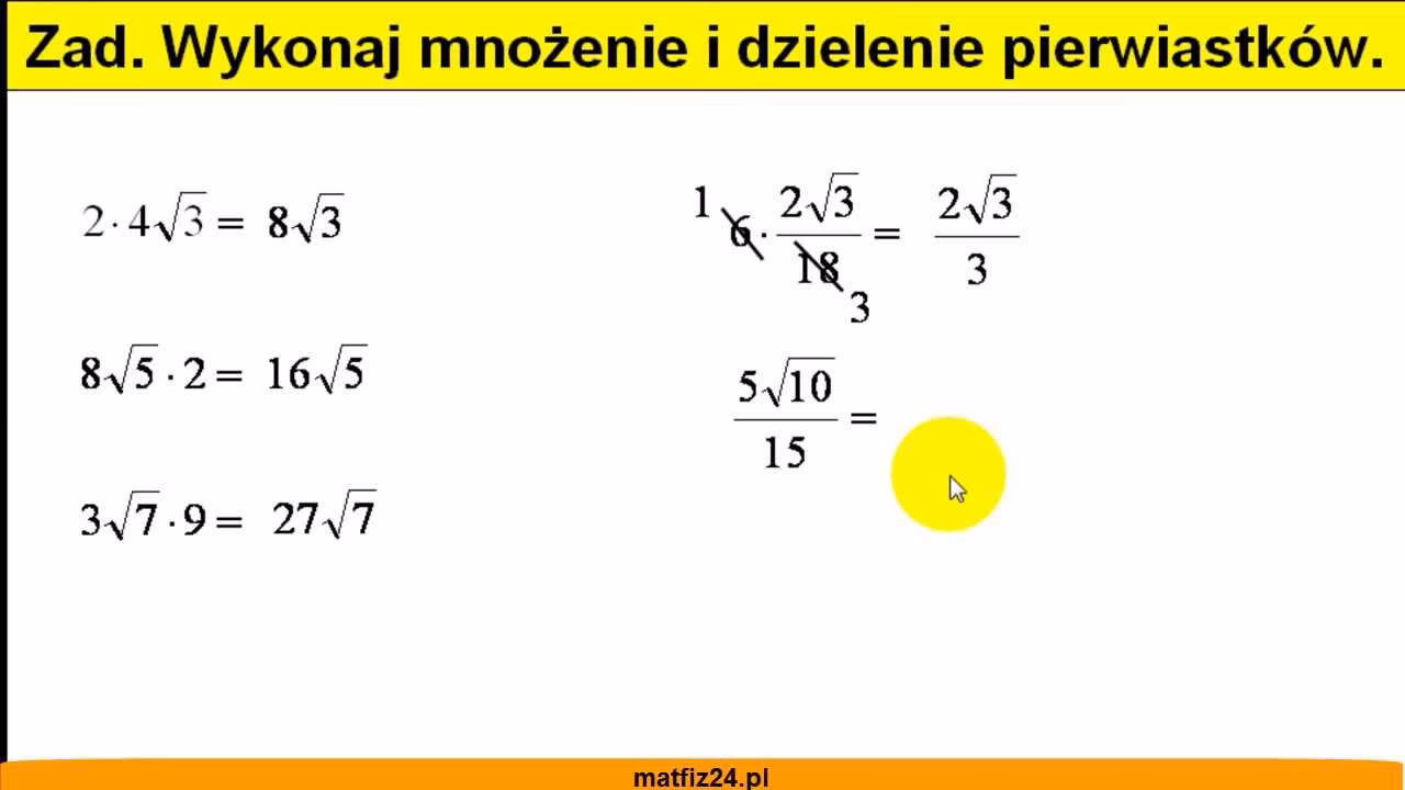 Jak podzielić liczbę na pierwiastek?