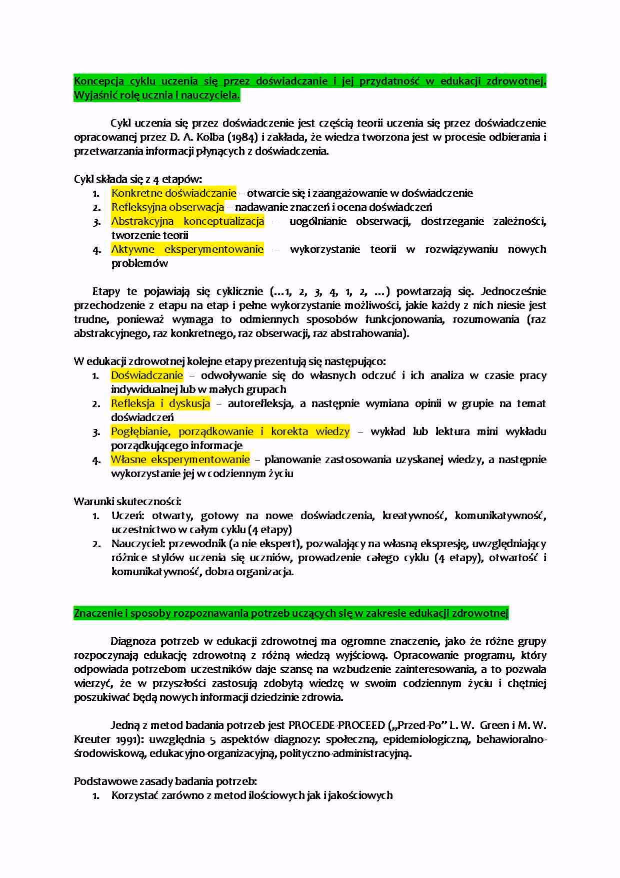 Czego będziemy się uczyć na edukacji zdrowotnej?