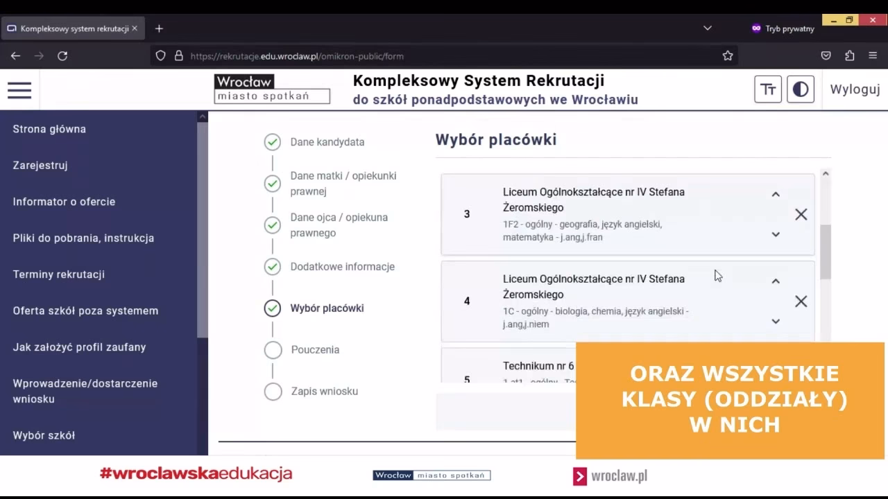 Jak zalogować się do rekrutacji we Wrocławiu?