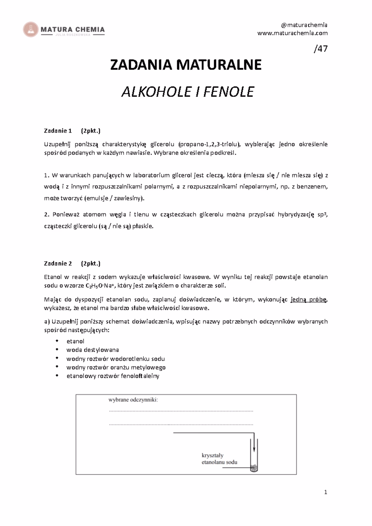 Czy fenol daje wyniki badań?