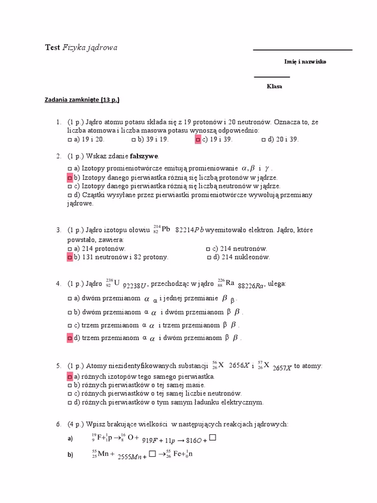 Czy fizyka atomowa i jądrowa to to samo?