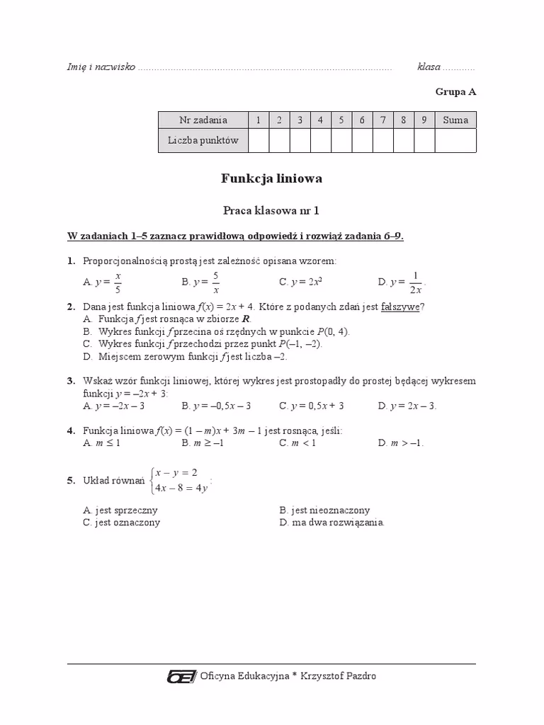 Jakie są zastosowania funkcji liniowej w życiu codziennym?