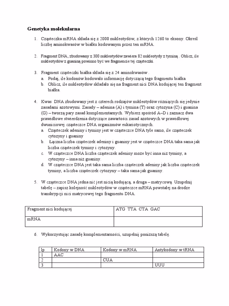 Czy genetyka molekularna jest trudnym przedmiotem?