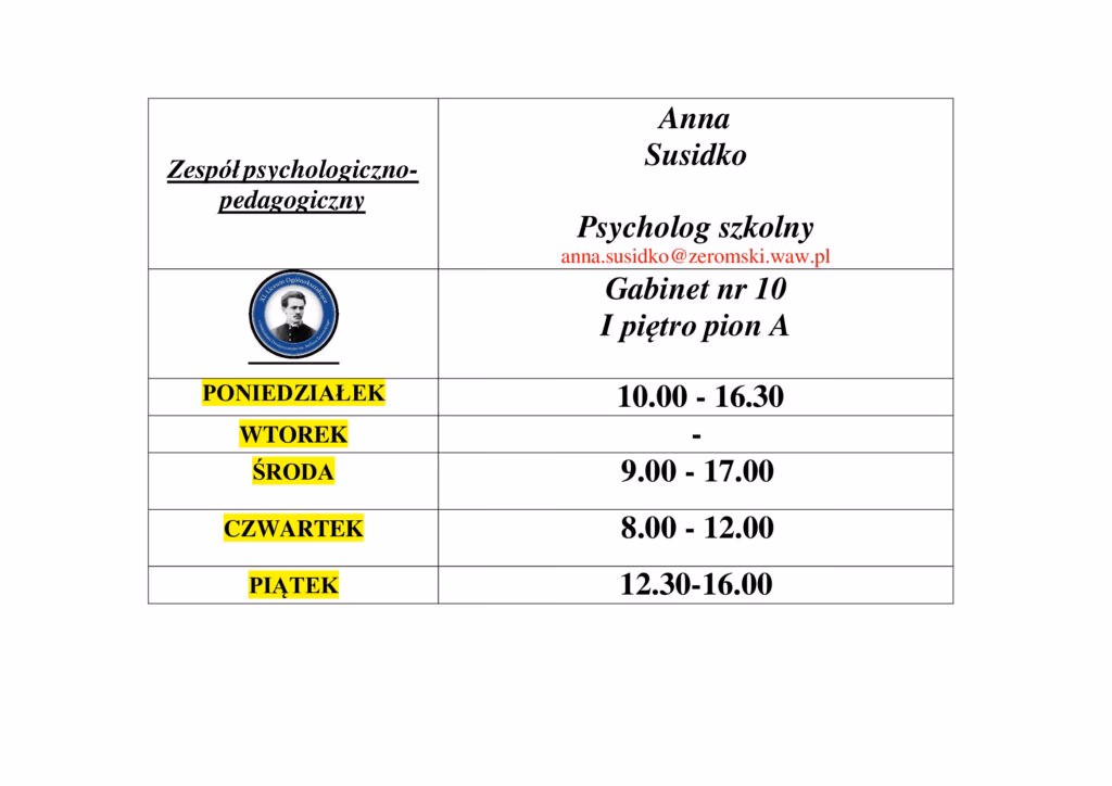 Czy w liceum musi być psycholog?