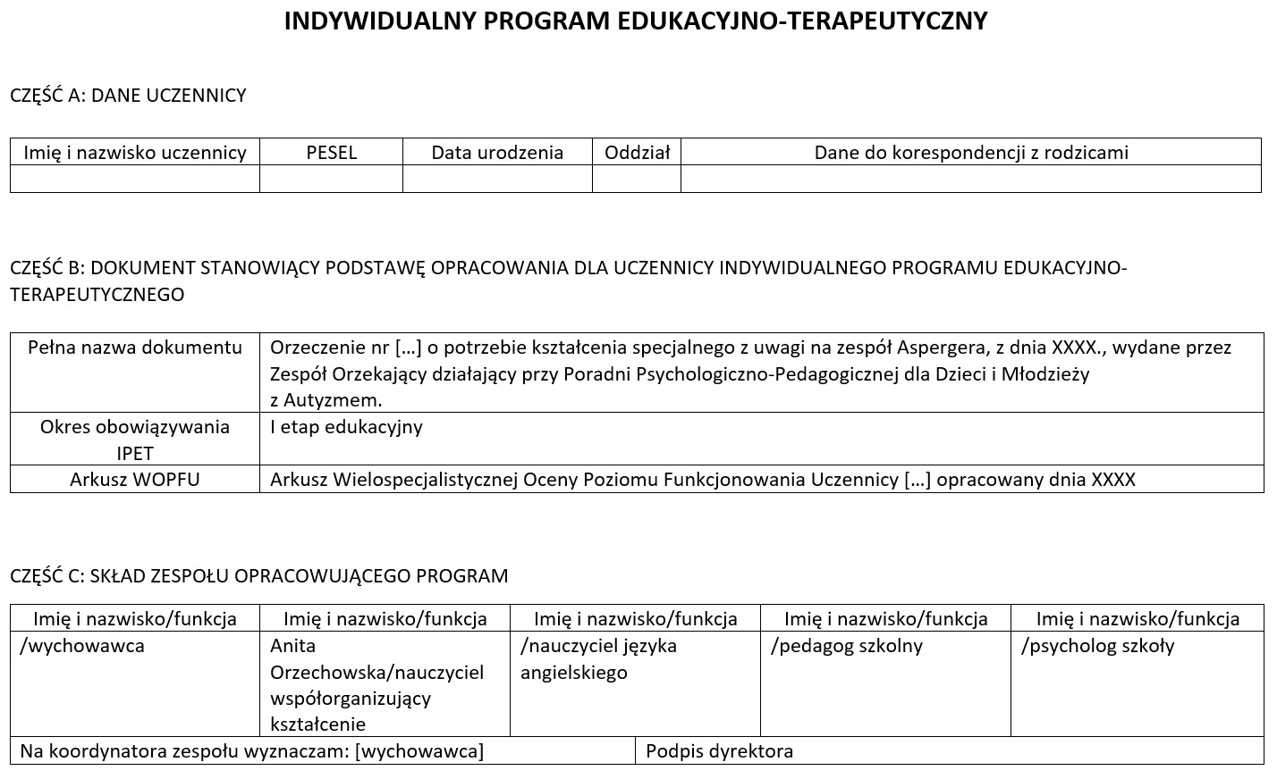 Jak prawidłowo napisać iPET?
