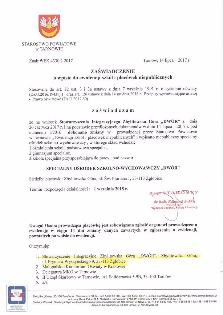 Jakie dokumenty obowiązują w szkołę niepublicznej?