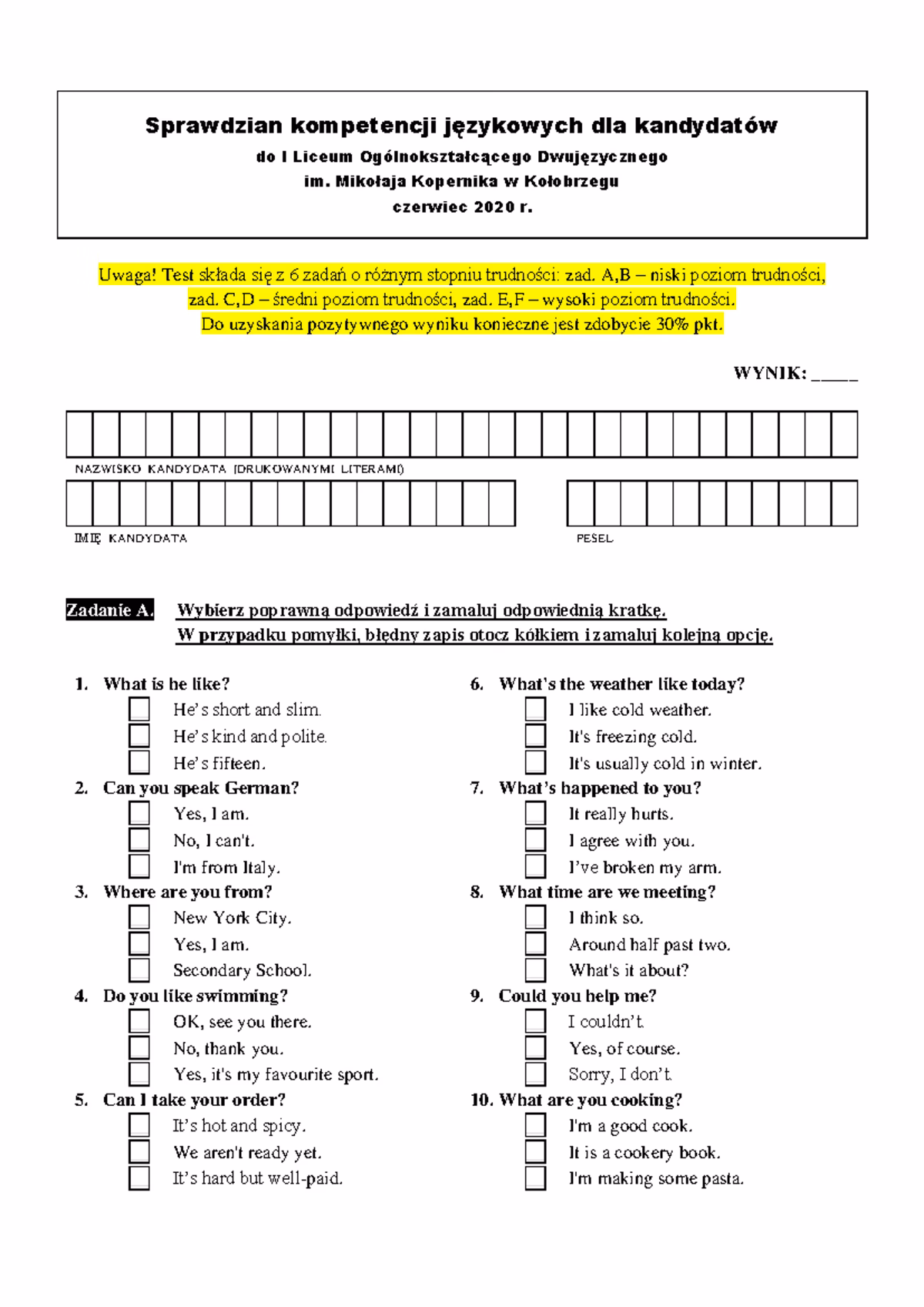 Na czym polega egzamin dwujęzyczny?