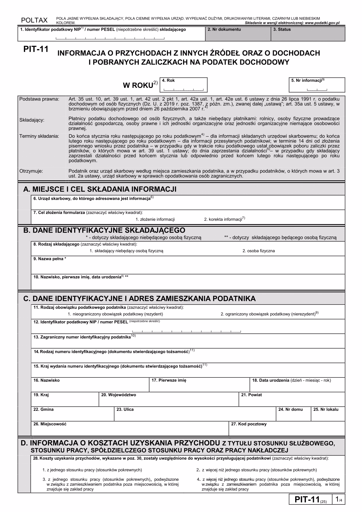 Co to jest PIT-11A i kto go otrzyma?
