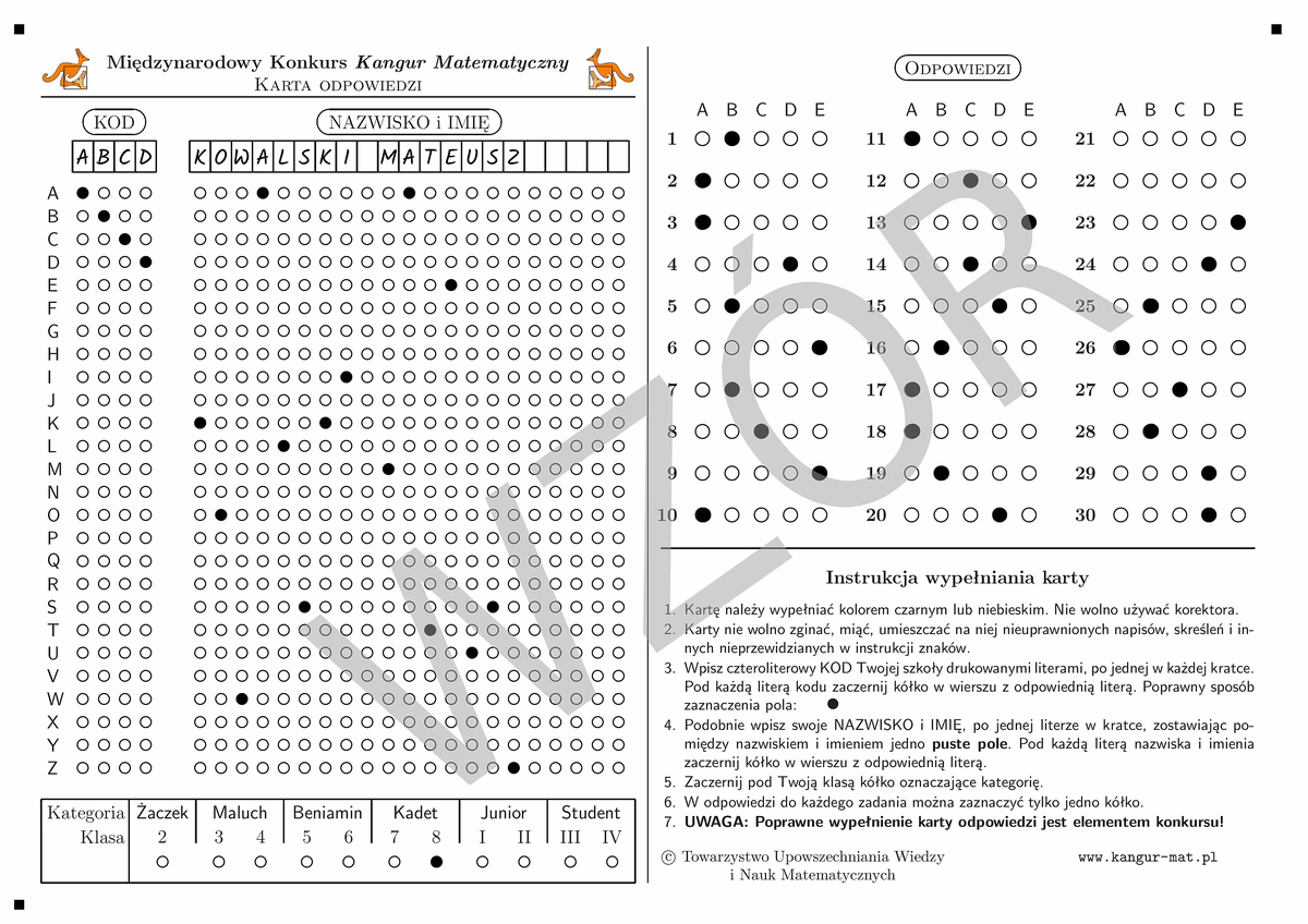 Co daje laureat z kangura matematycznego?