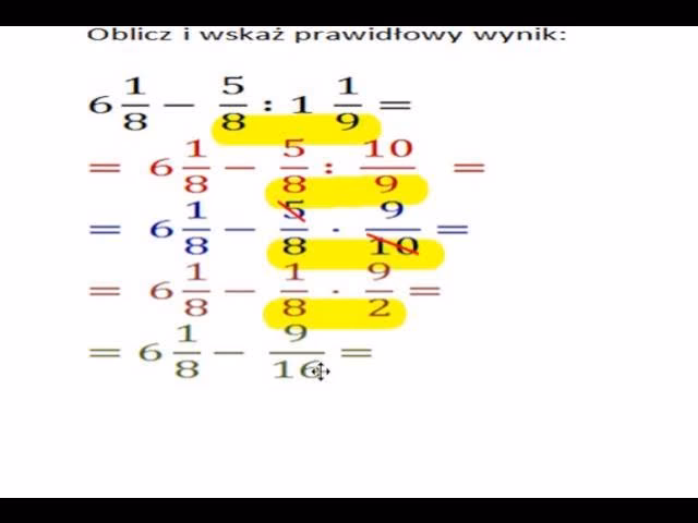 Jaka jest kolejność działań w ułamkach?