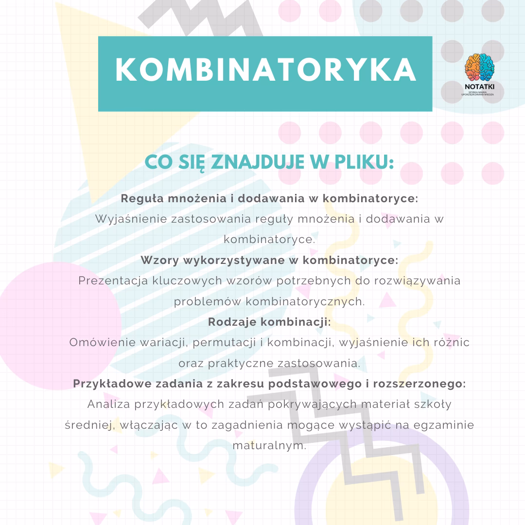 Czym zajmuje się kombinatoryka?