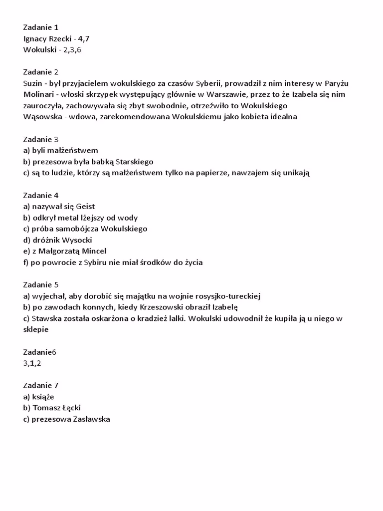 Czy Lalka jest na maturze?