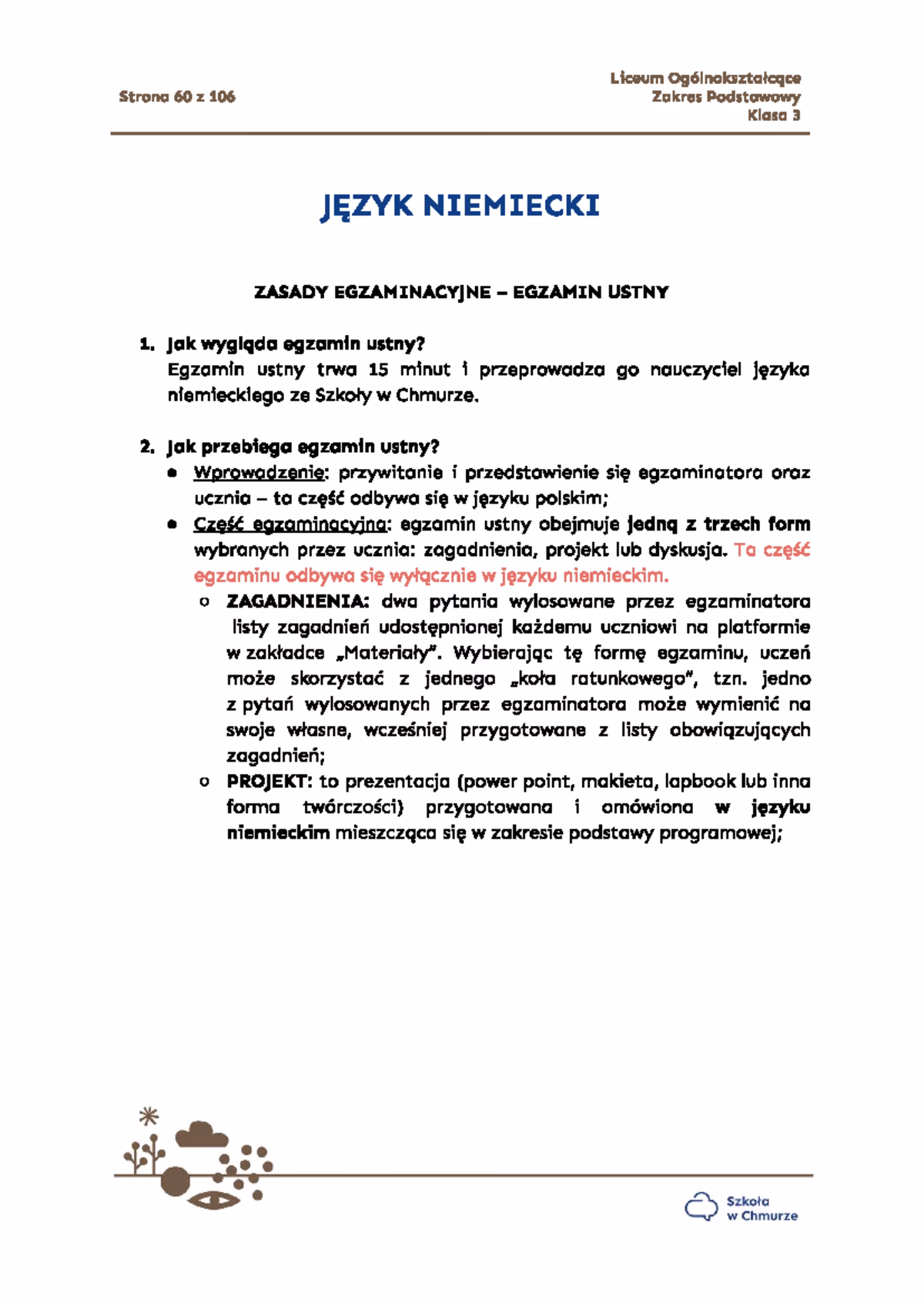 Jak wygląda matura ustna z niemieckiego?
