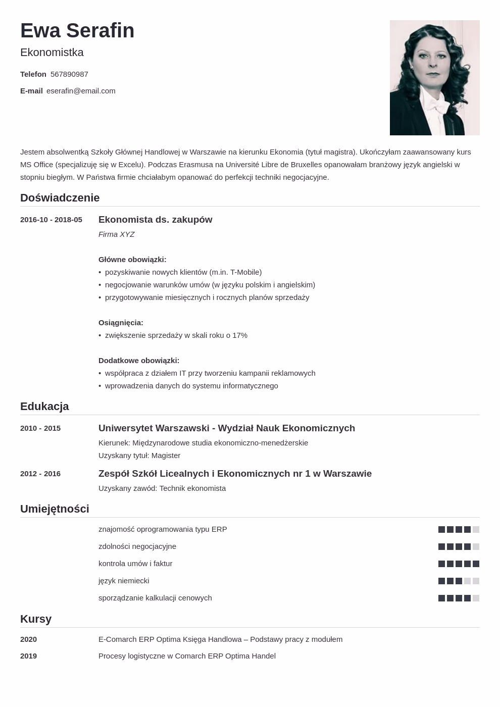 Co należy wpisać w CV przedstawiciela handlowego?