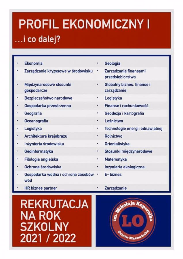 Co to jest klasa ekonomiczna w liceum?