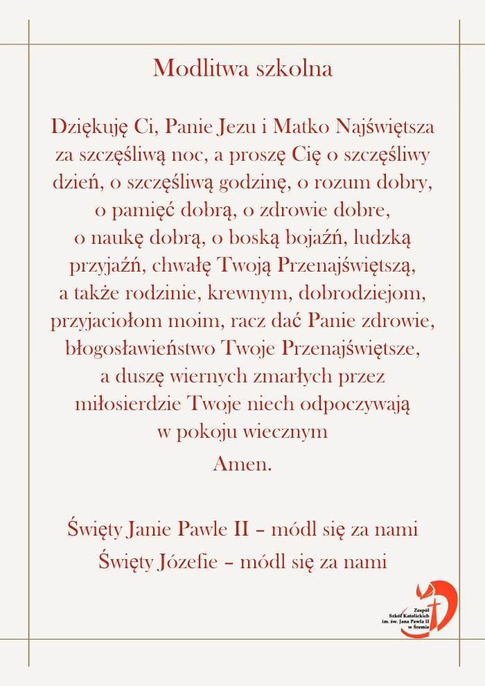 Jaka jest modlitwa o zaliczenie egzaminu?