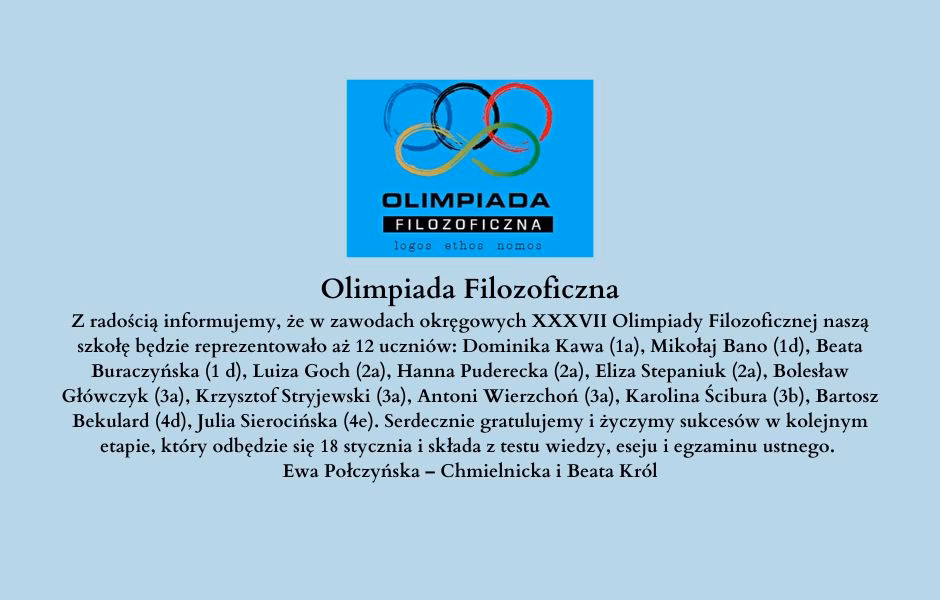 Co daje laureat z Olimpiady Filozoficznej?