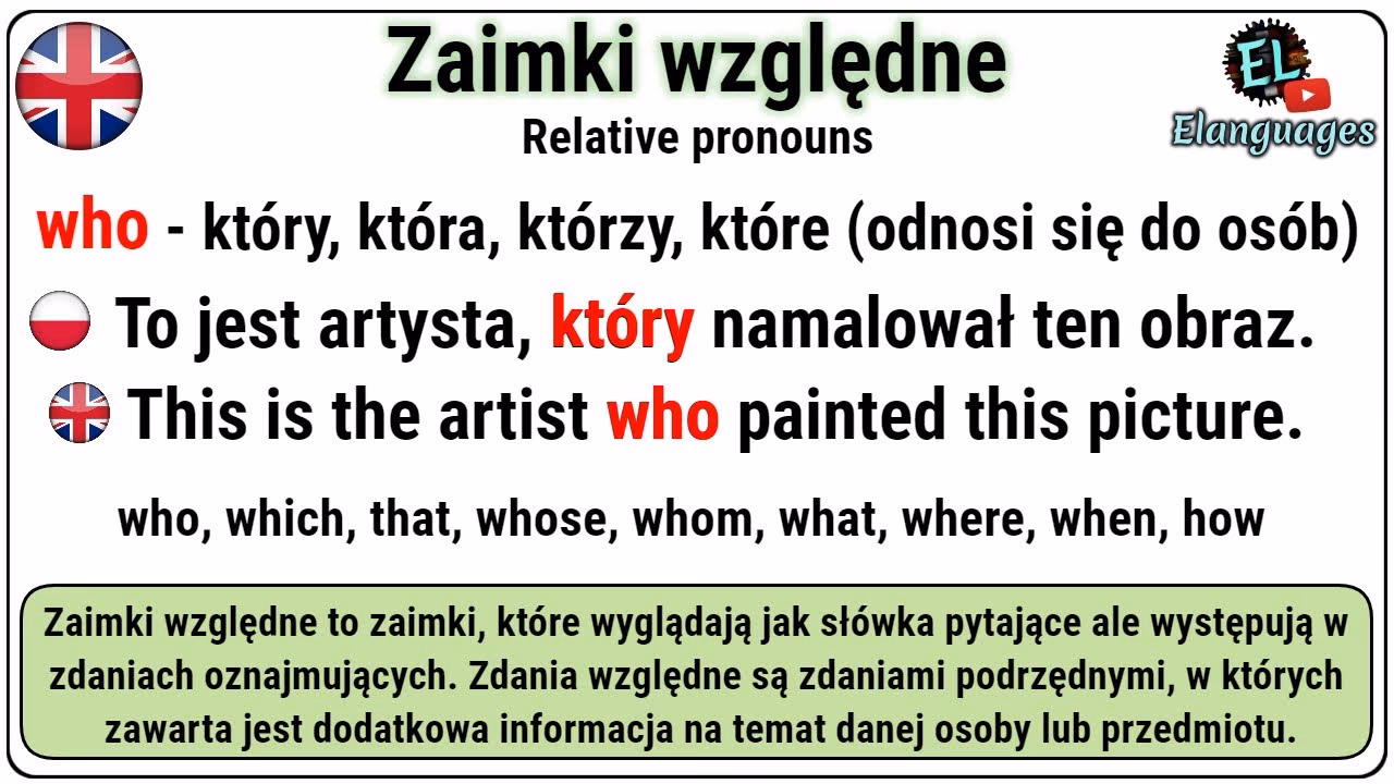 Jak łączyć zdania za pomocą zaimków względnych?
