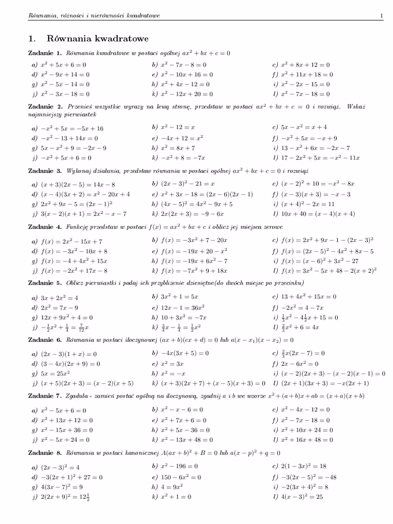 Jakie jest równanie kwadratowe 7 √ 3 i 7 √ 3?
