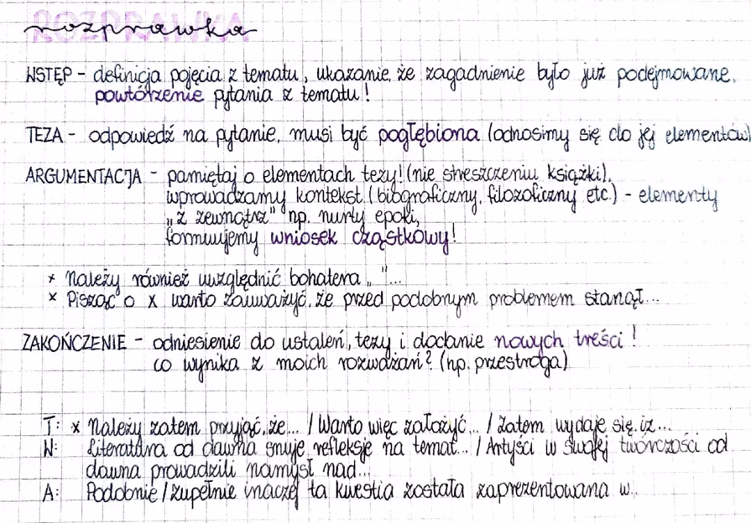 Jak napisać rozprawkę w liceum?