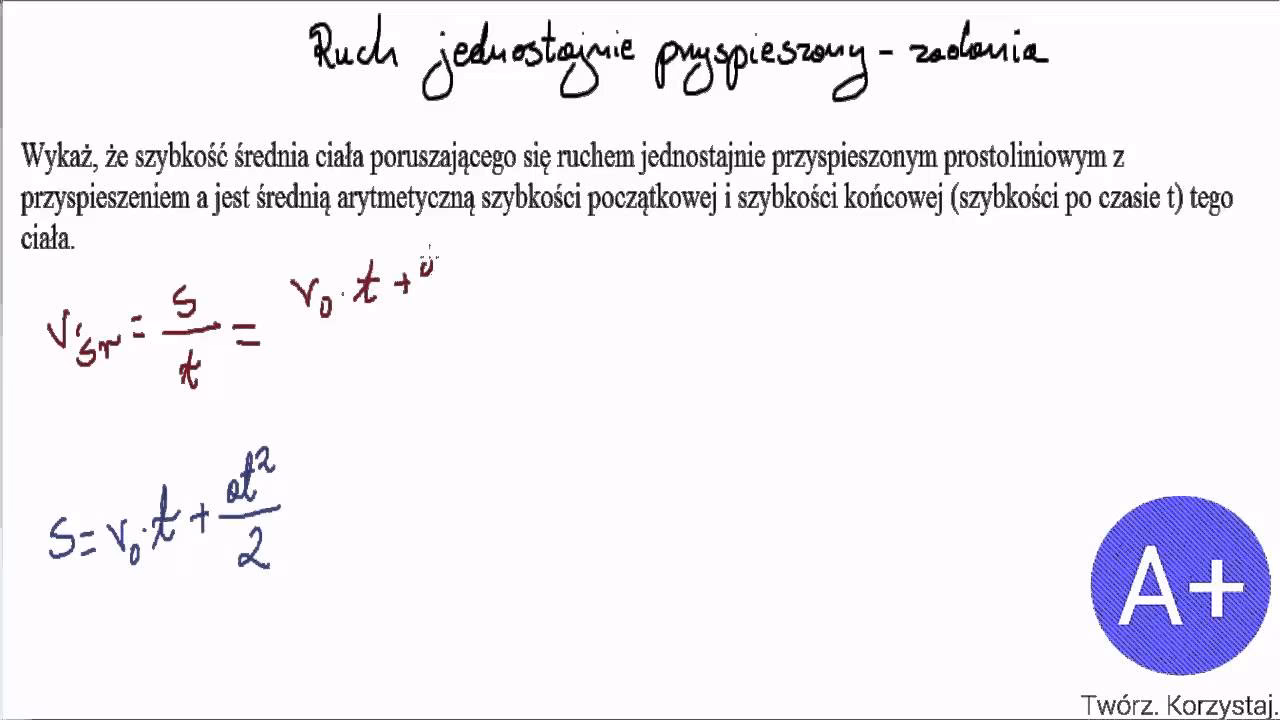 Co to jest ruch jednostajnie przyspieszony?