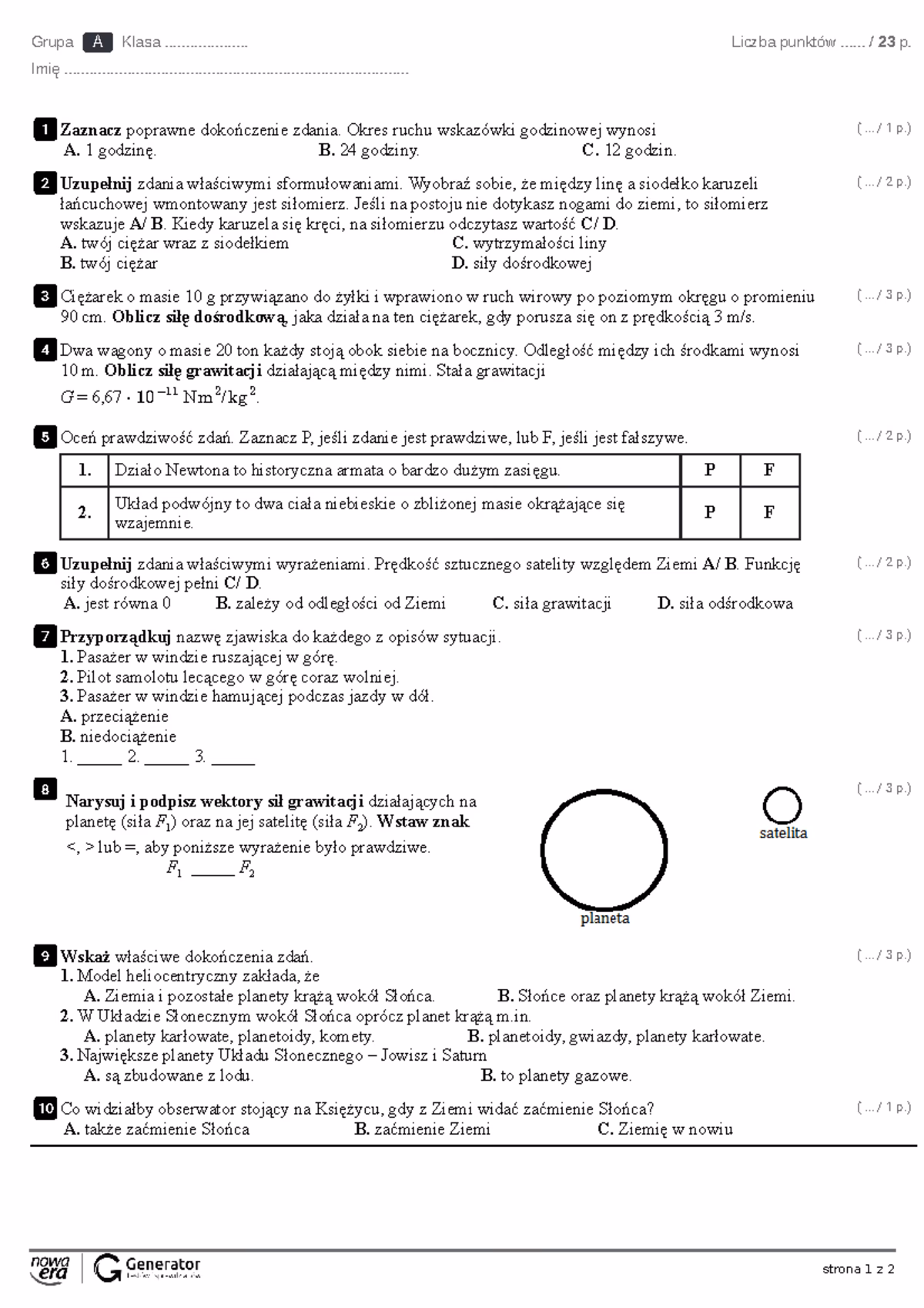 Ile wynosi droga w ruchu po okręgu?