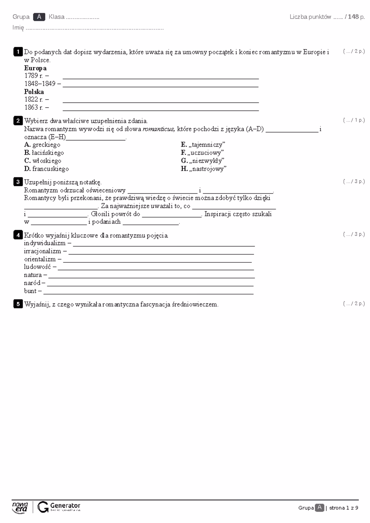 Jaka była najdłuższa epoka literacka?