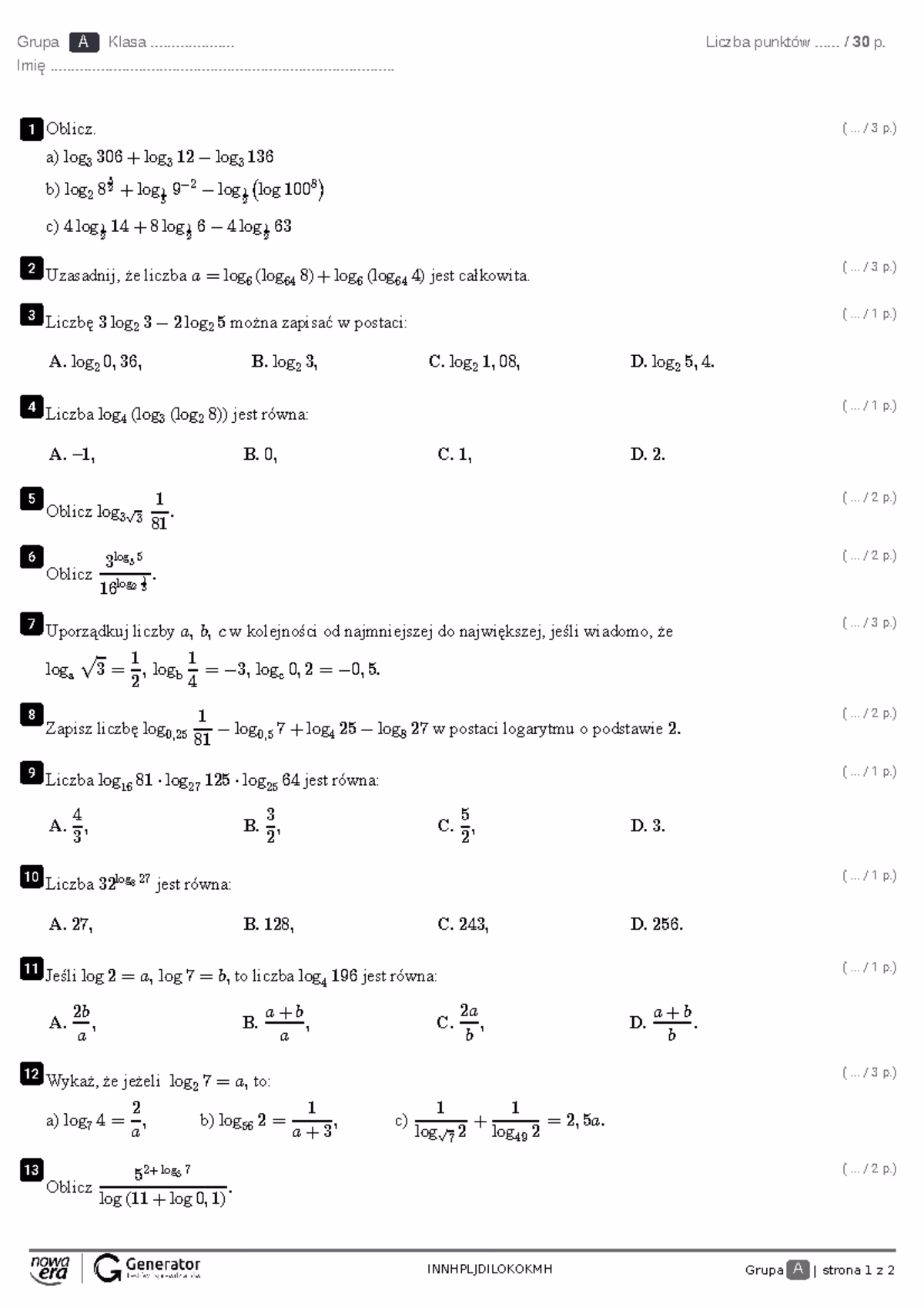 Czy logarytmy są trudne?