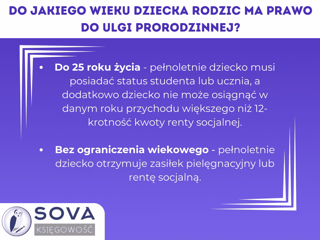 Czy przysługuje ulga na pełnoletnie uczące się dziecko?