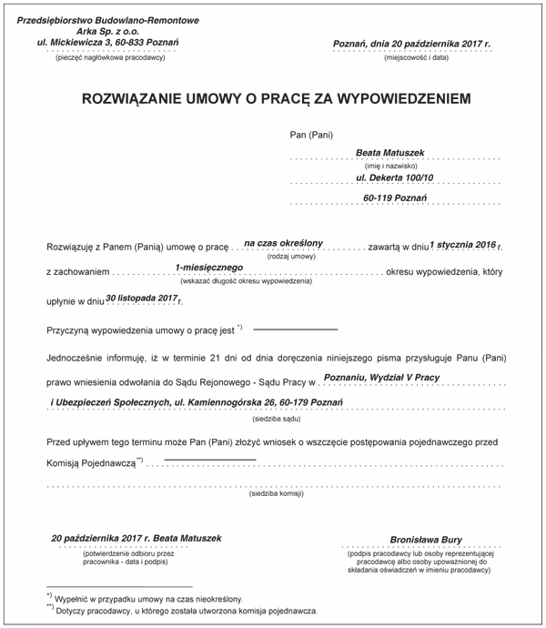 Jak rozwiązać umowę o pracę w szkole?