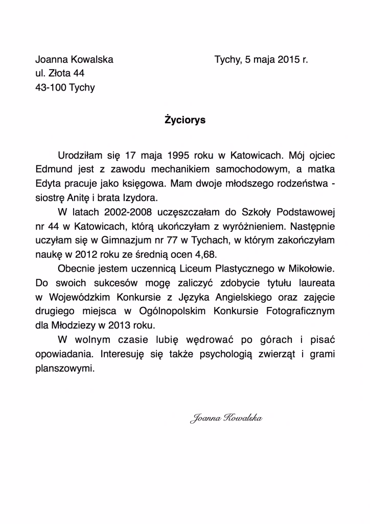 Jak napisać dobry życiorys artystyczny?